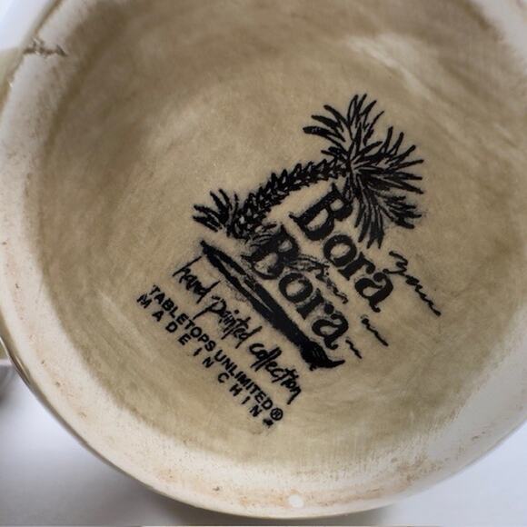 Tabletops Unlimited Bora Bora (2) Oil Or Vinegar Cruet and Stopper Palm Trees - Picture 2 of 16